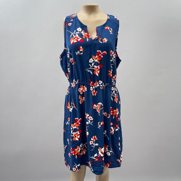 41 HAWTHORN Stitch Fix Trisha Split Neck Dress Blue Women's Size Large - Picture 5 of 14